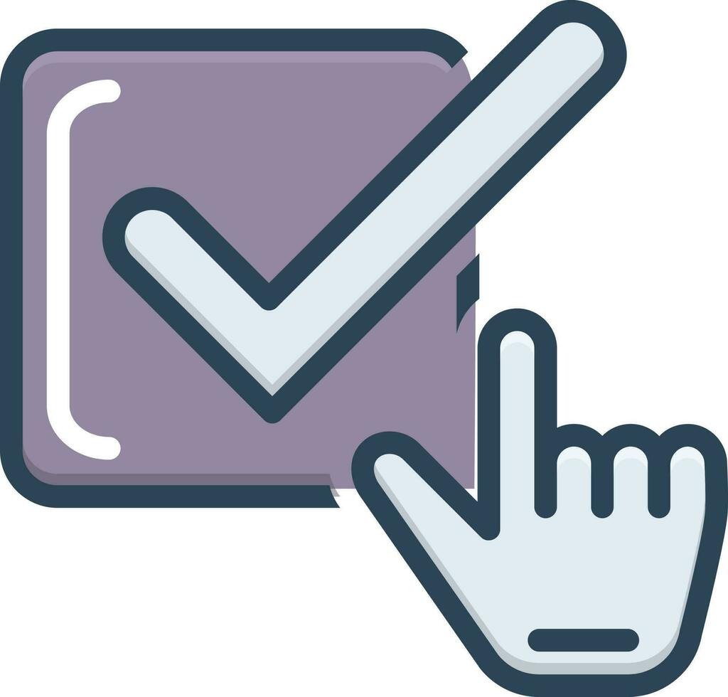 color icon for check box vector