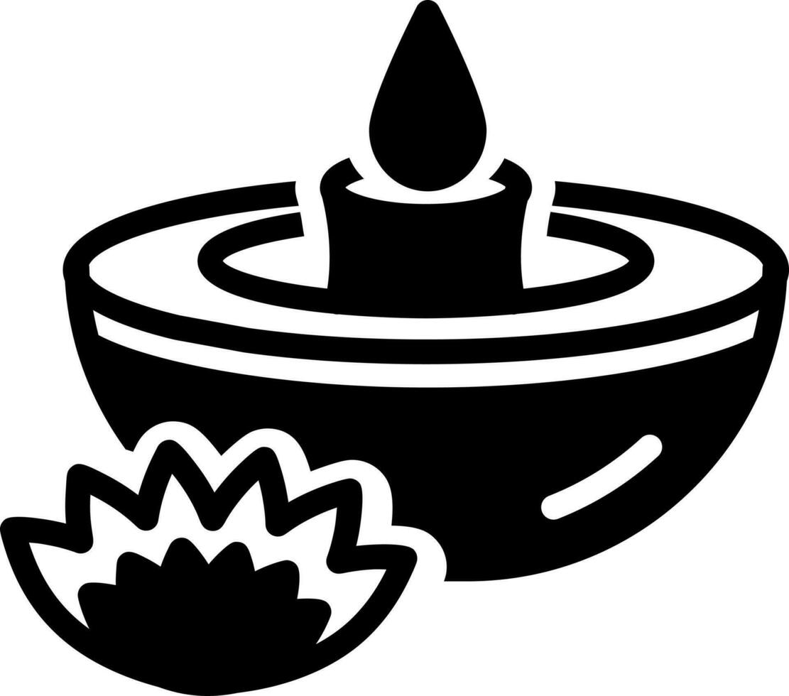 solid icon for candles vector