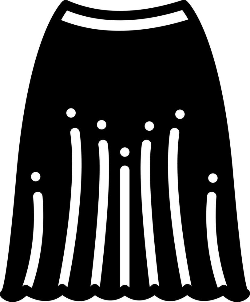 solid icon for skirt vector