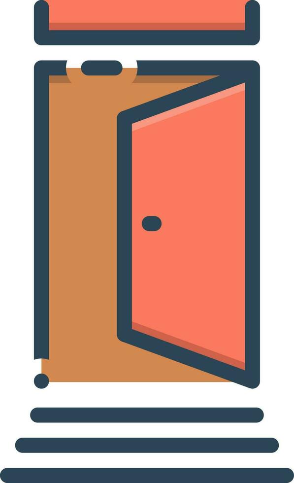 color icono para puerta vector