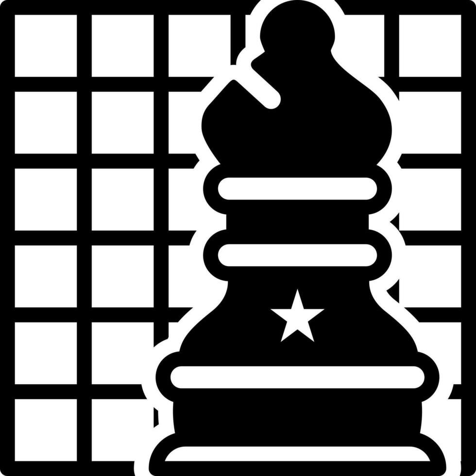 solid icon for chess vector