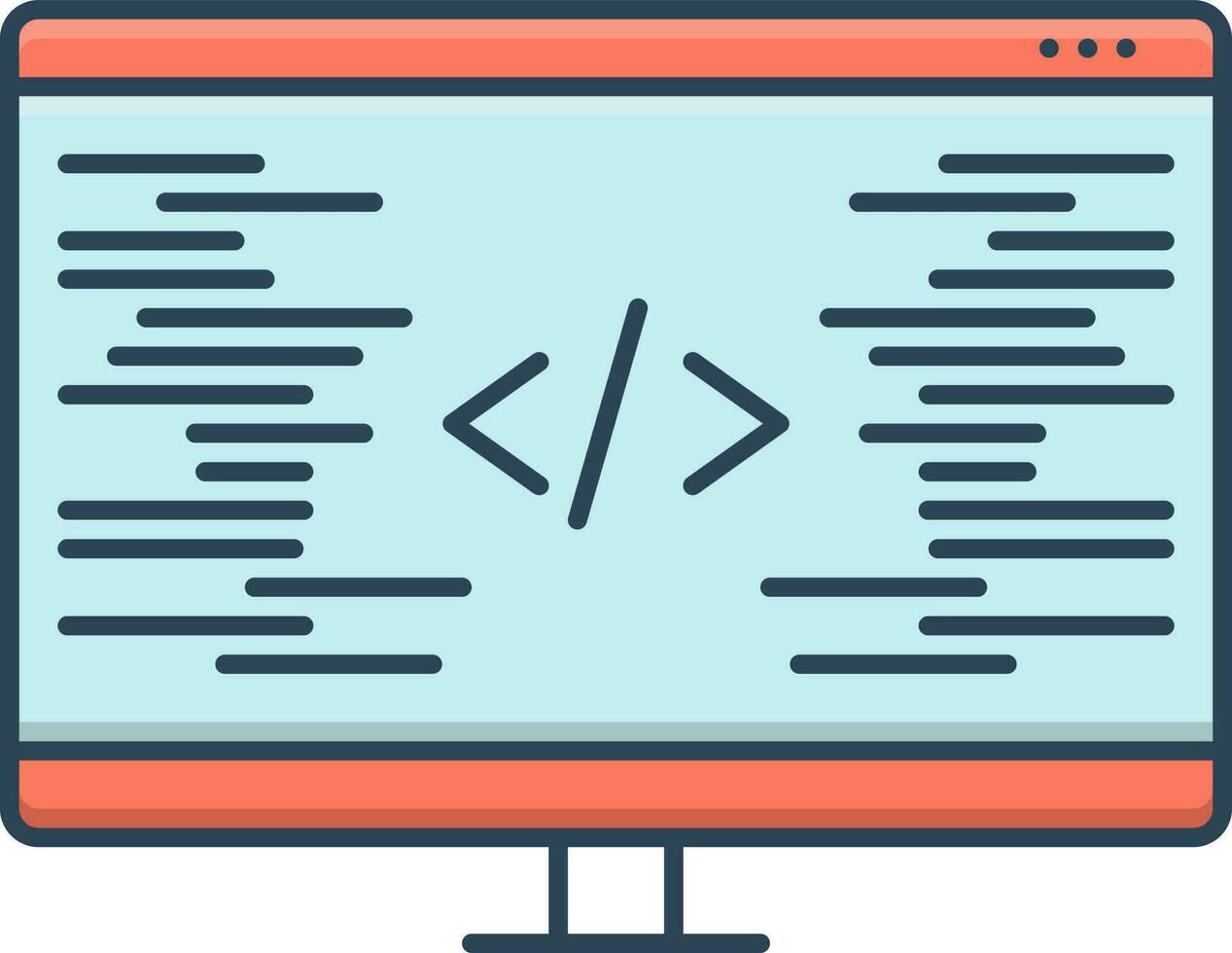 color icon for coding vector