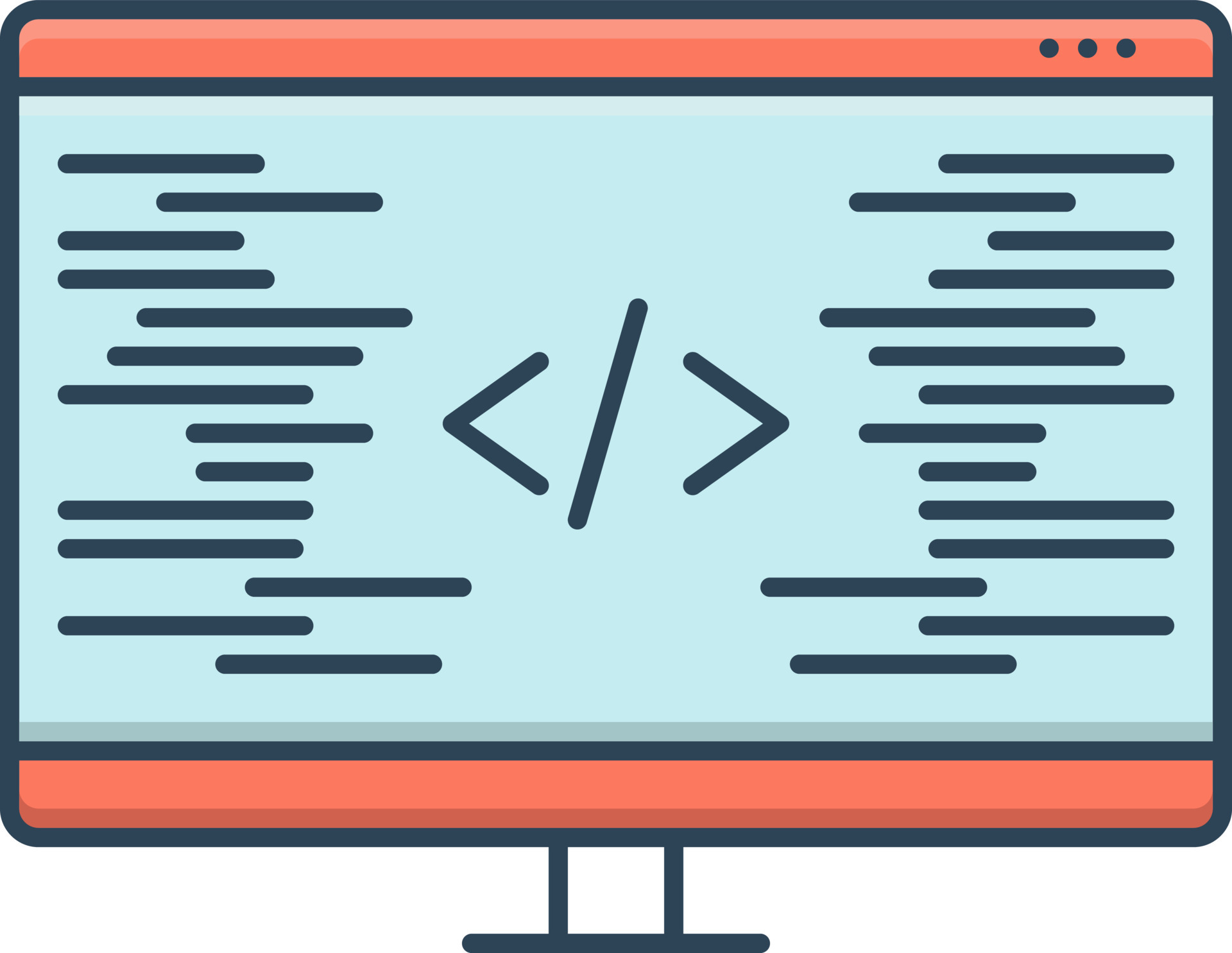 color icon for coding 24087541 Vector Art at Vecteezy