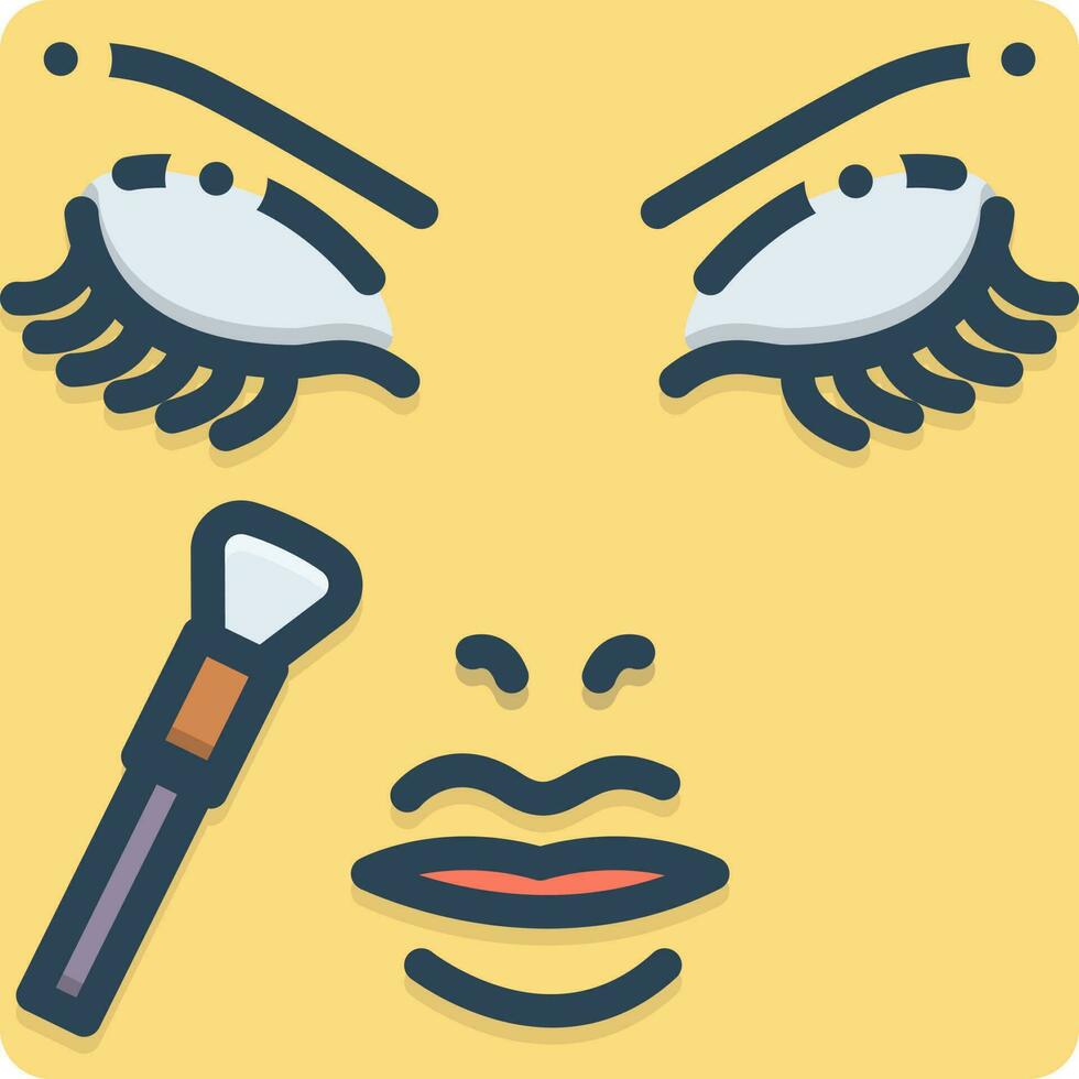 color icono para maquillaje vector