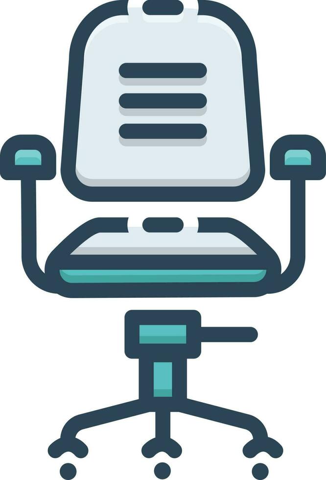 color icon for chair vector