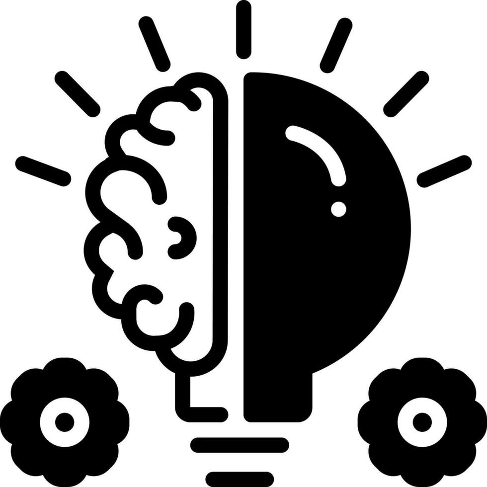 solid icon for idea vector