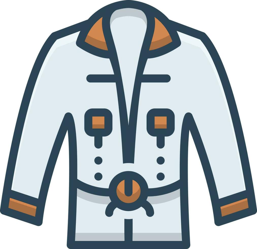 color icon for outerwear vector