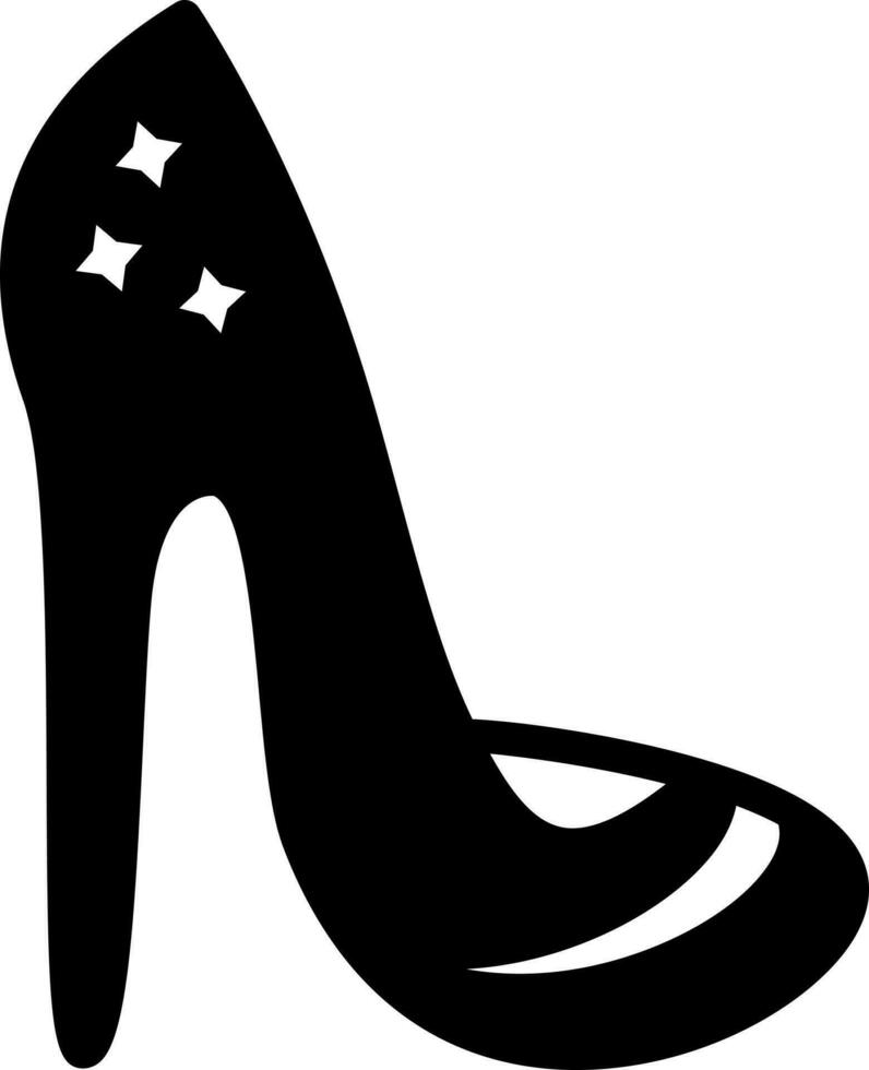 sólido icono para tacones vector