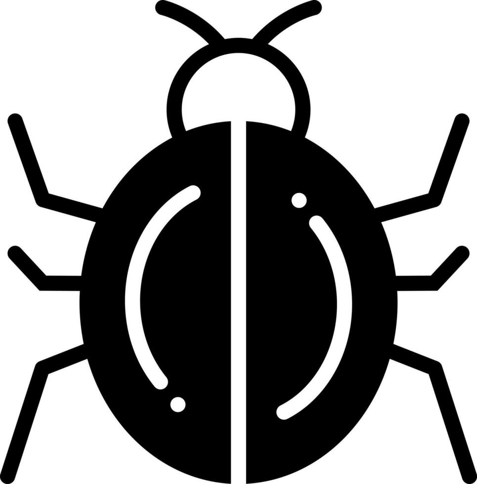 solid icon for bug vector