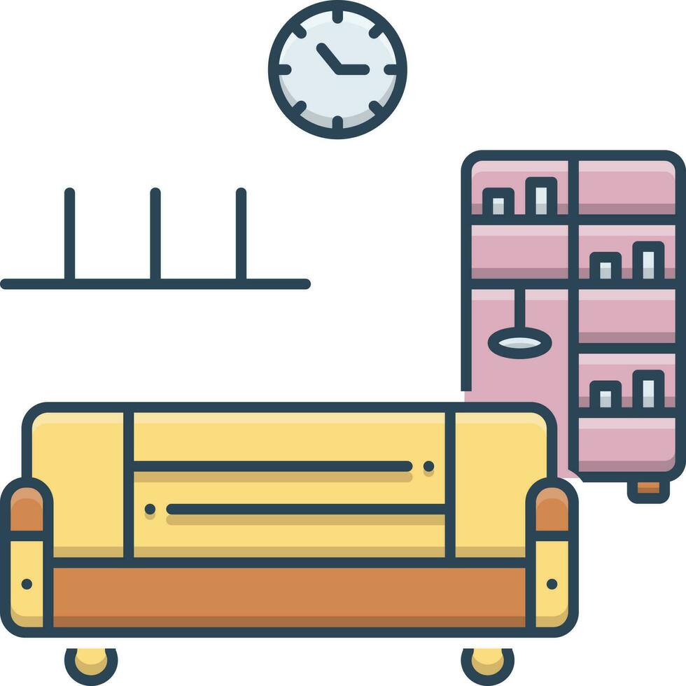 color icon for home furniture vector