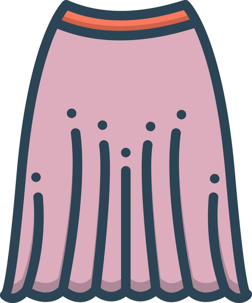 color icon for skirt vector