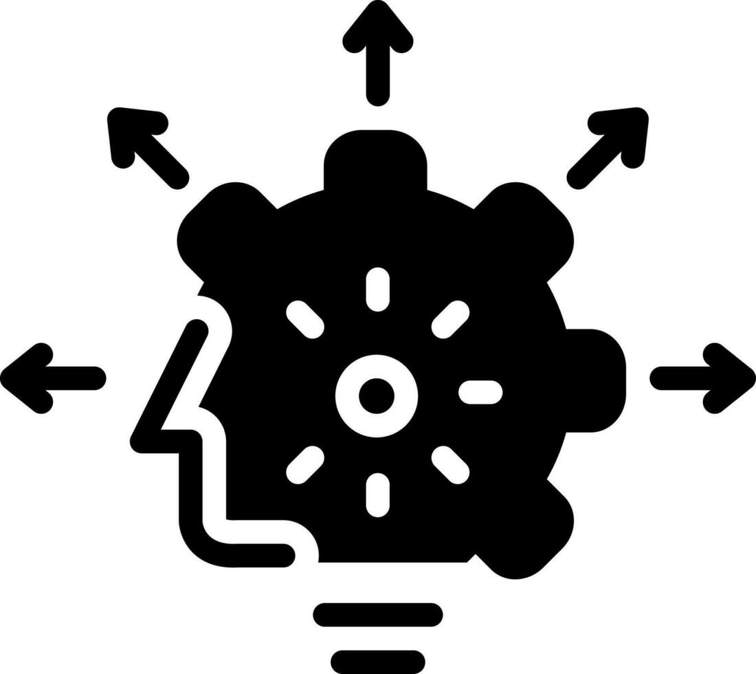 sólido icono para capacidades vector