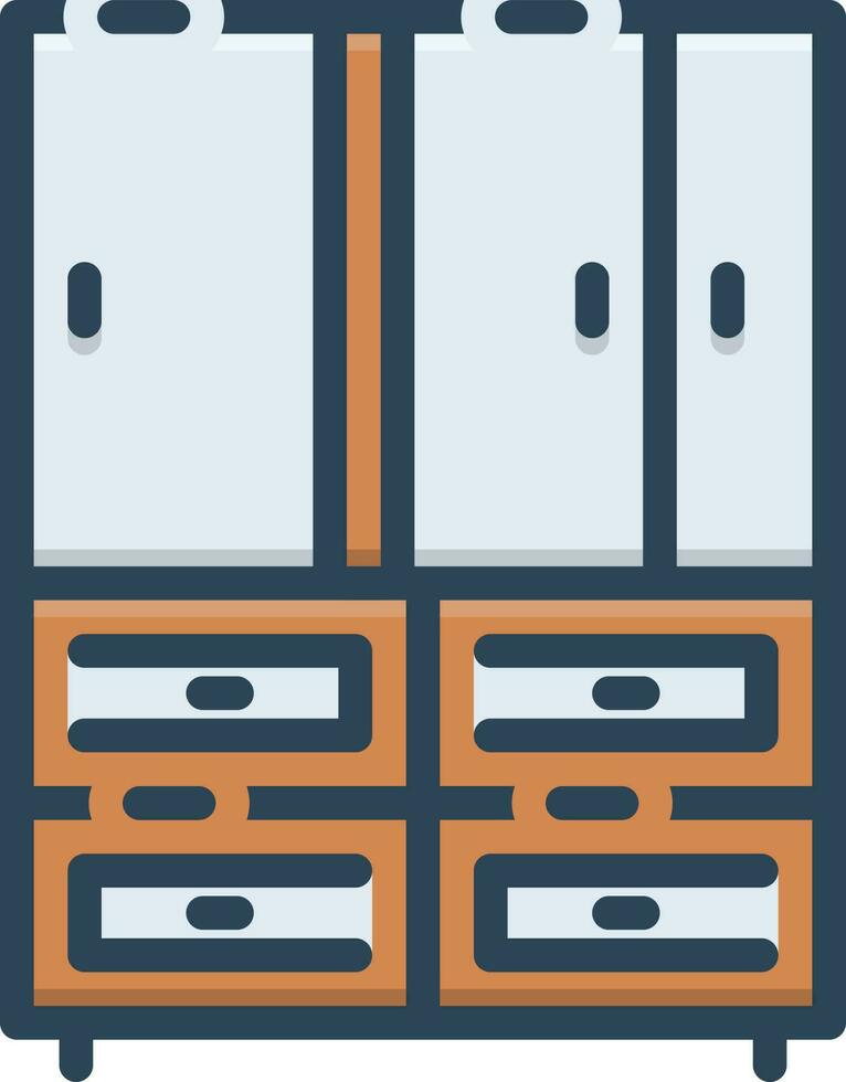 color icon for furniture vector