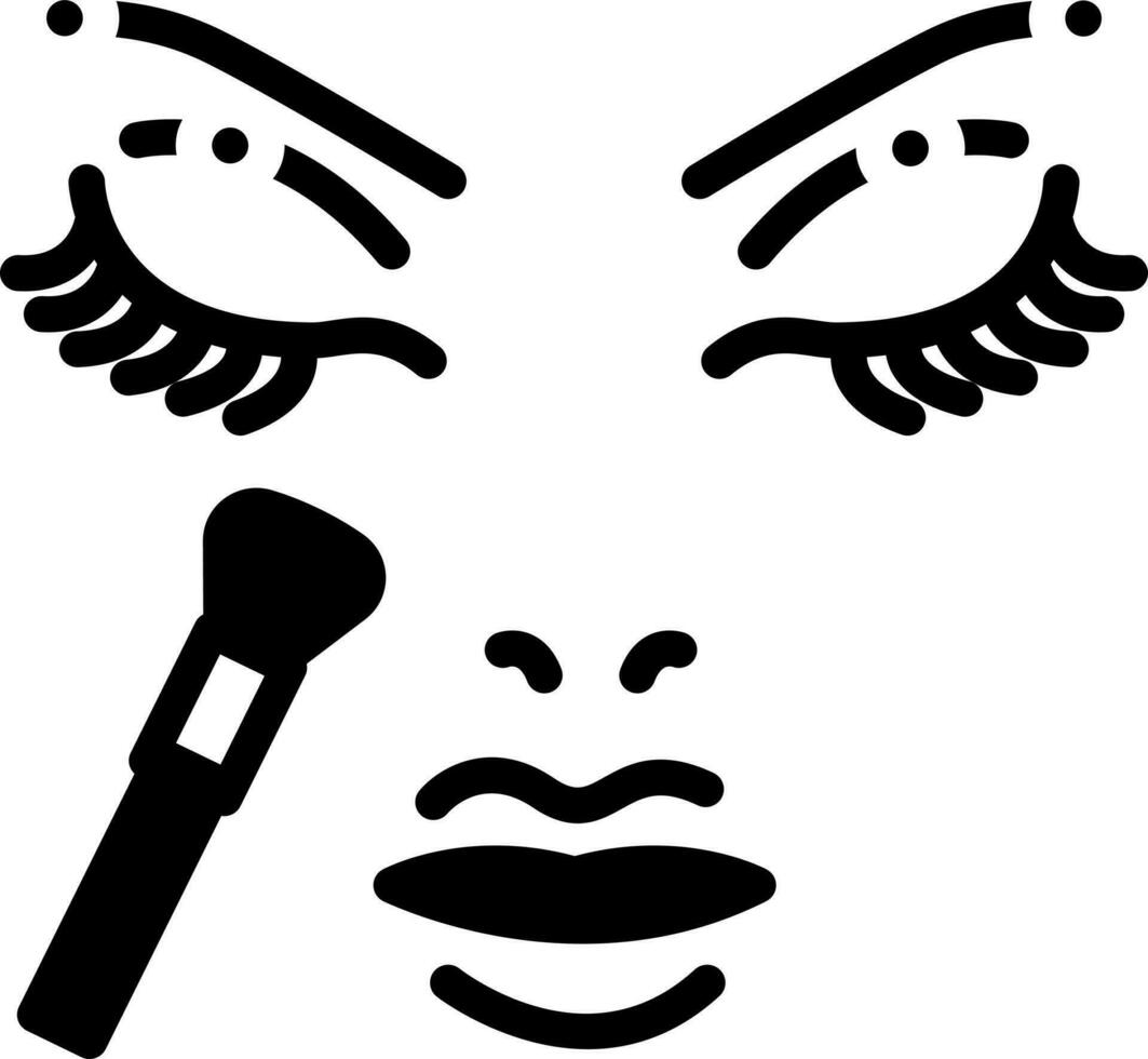 solid icon for makeup vector