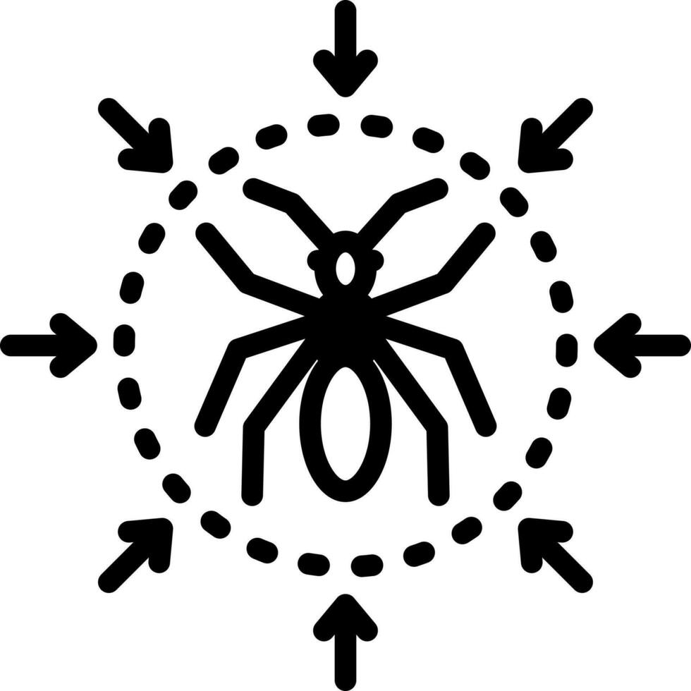 solid icon for pest control vector