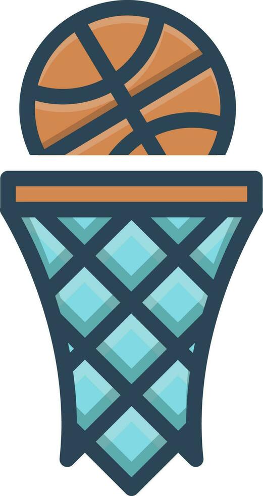 color icono para baloncesto vector