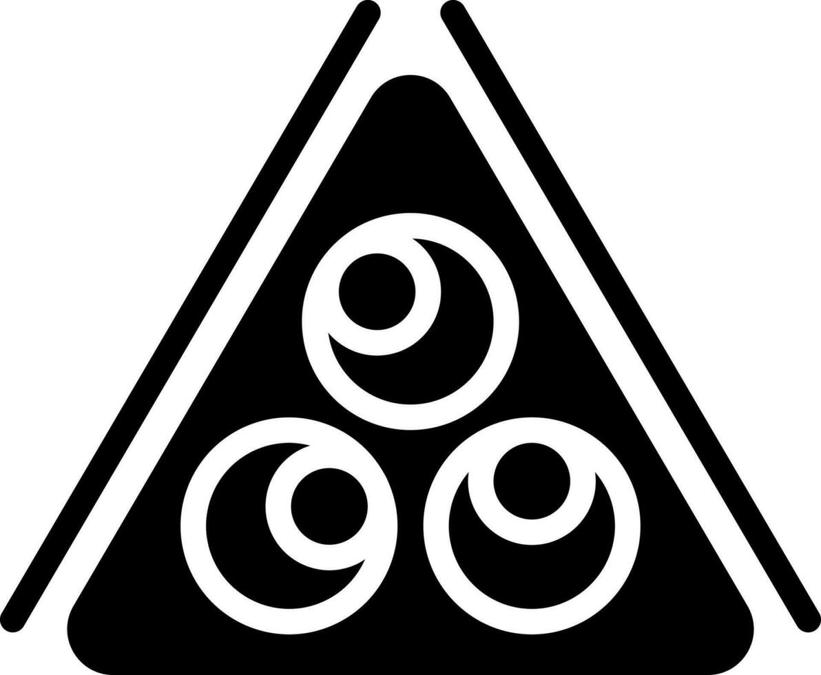 solid icon for snooker vector