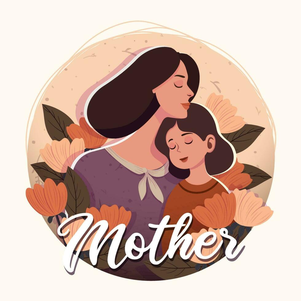 contento de la madre día vector ilustración diseño