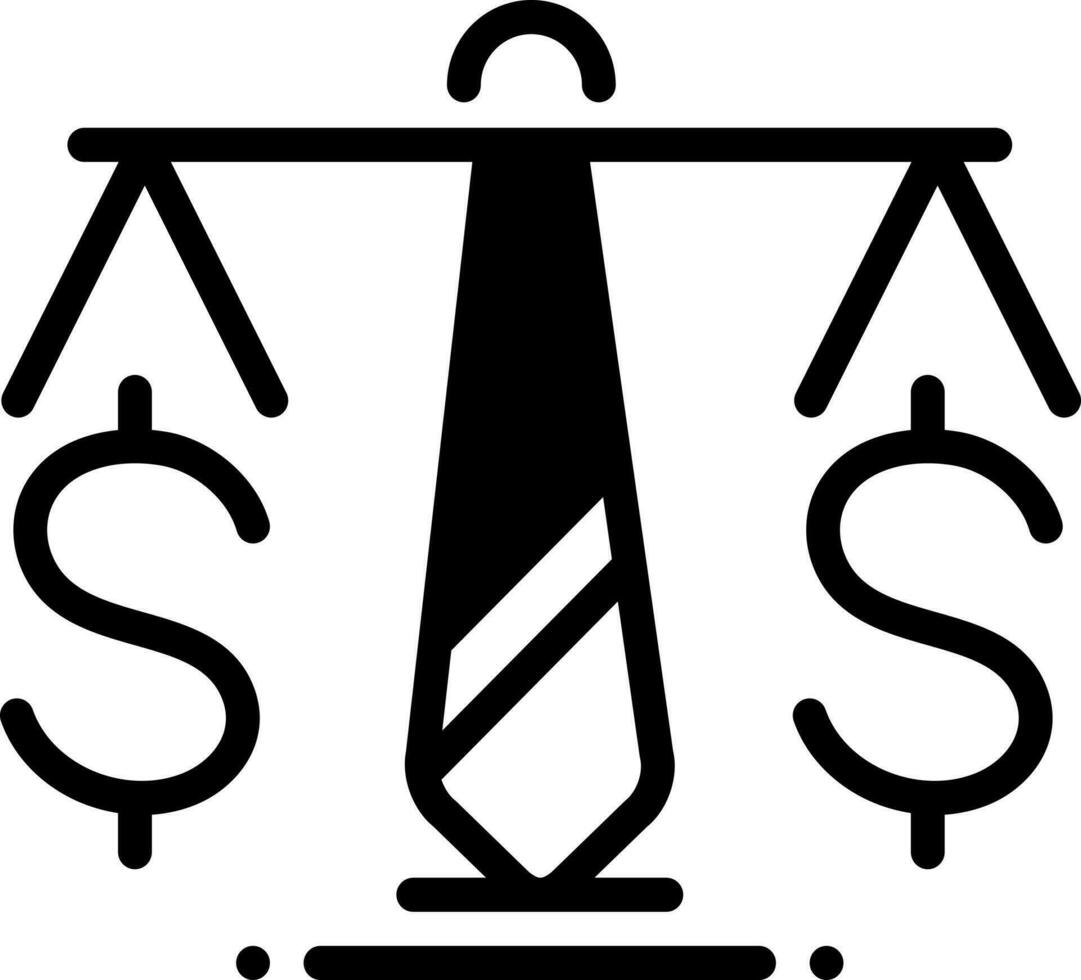 solid icon for business law vector