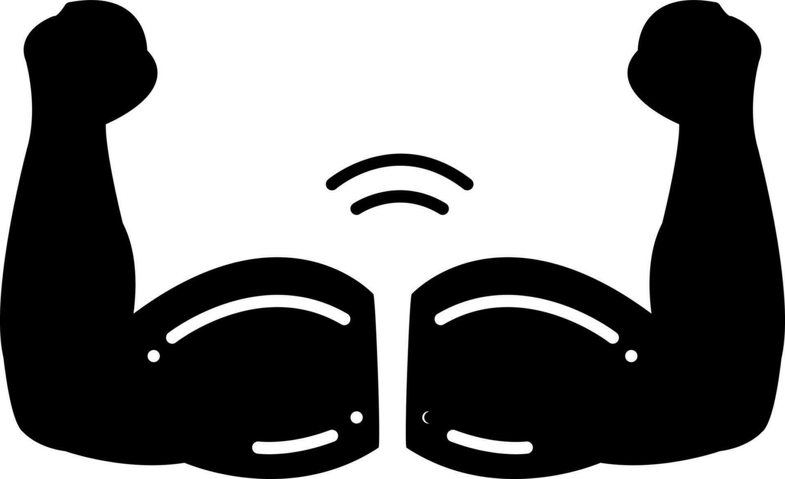 solid icon for muscle growth vector