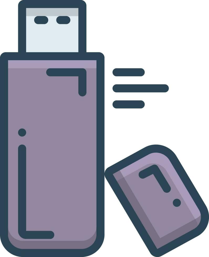 color icon for flash drive vector