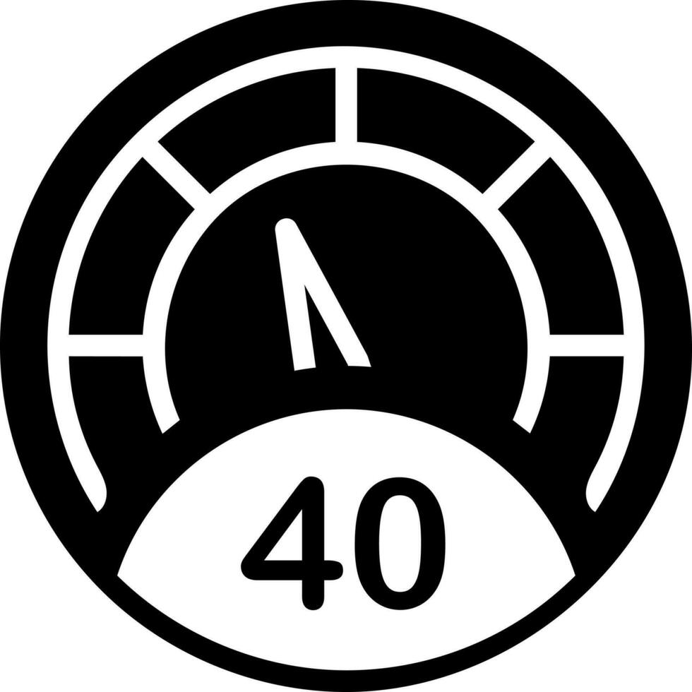 solid icon for meter vector