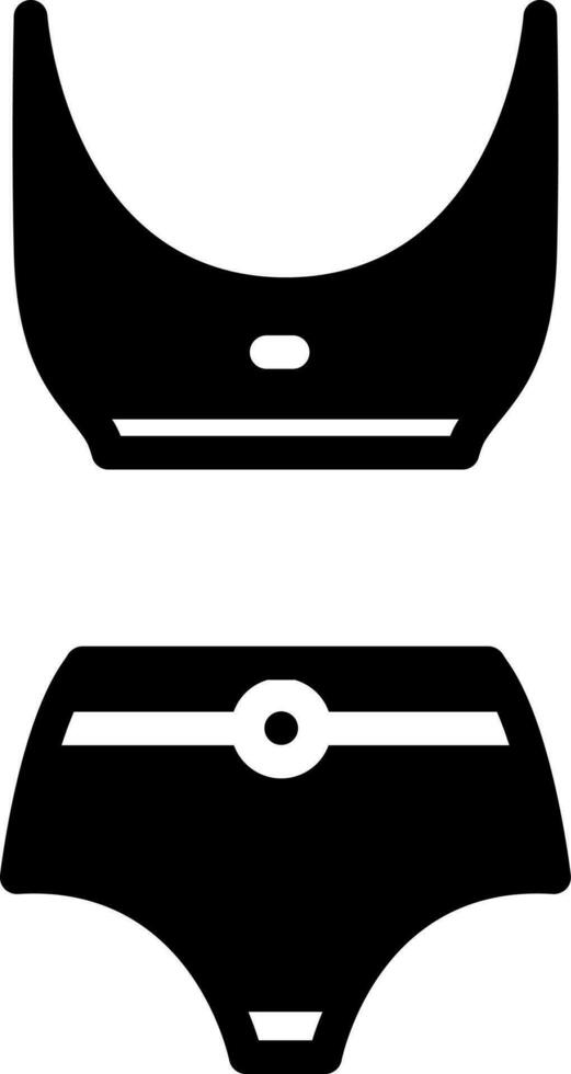 solid icon for swimsuit vector