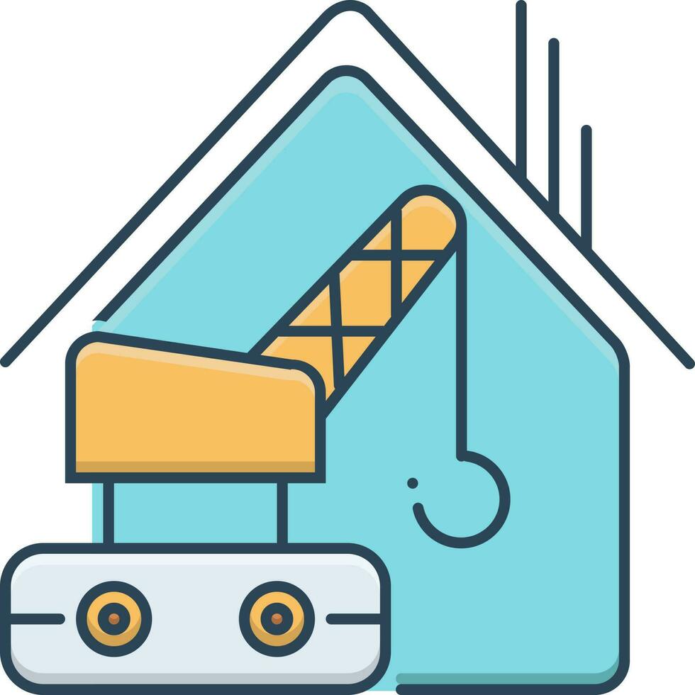 color icon for construction services vector