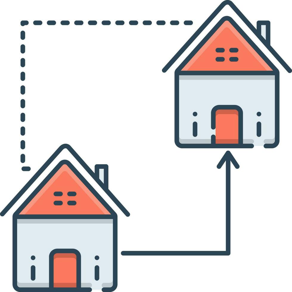 color icon for home replace vector