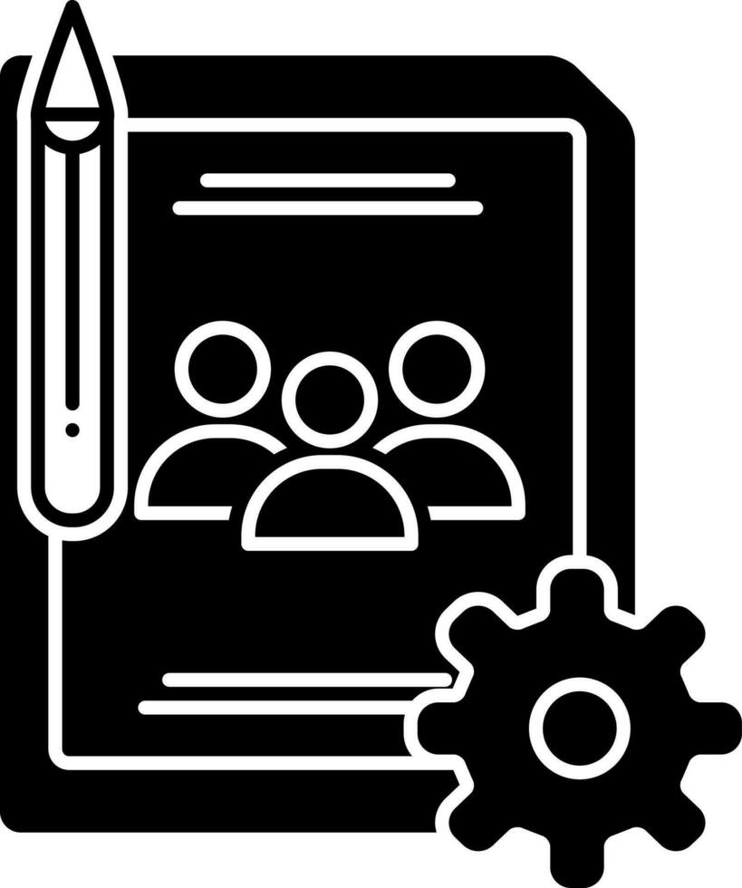 solid icon for blog management vector