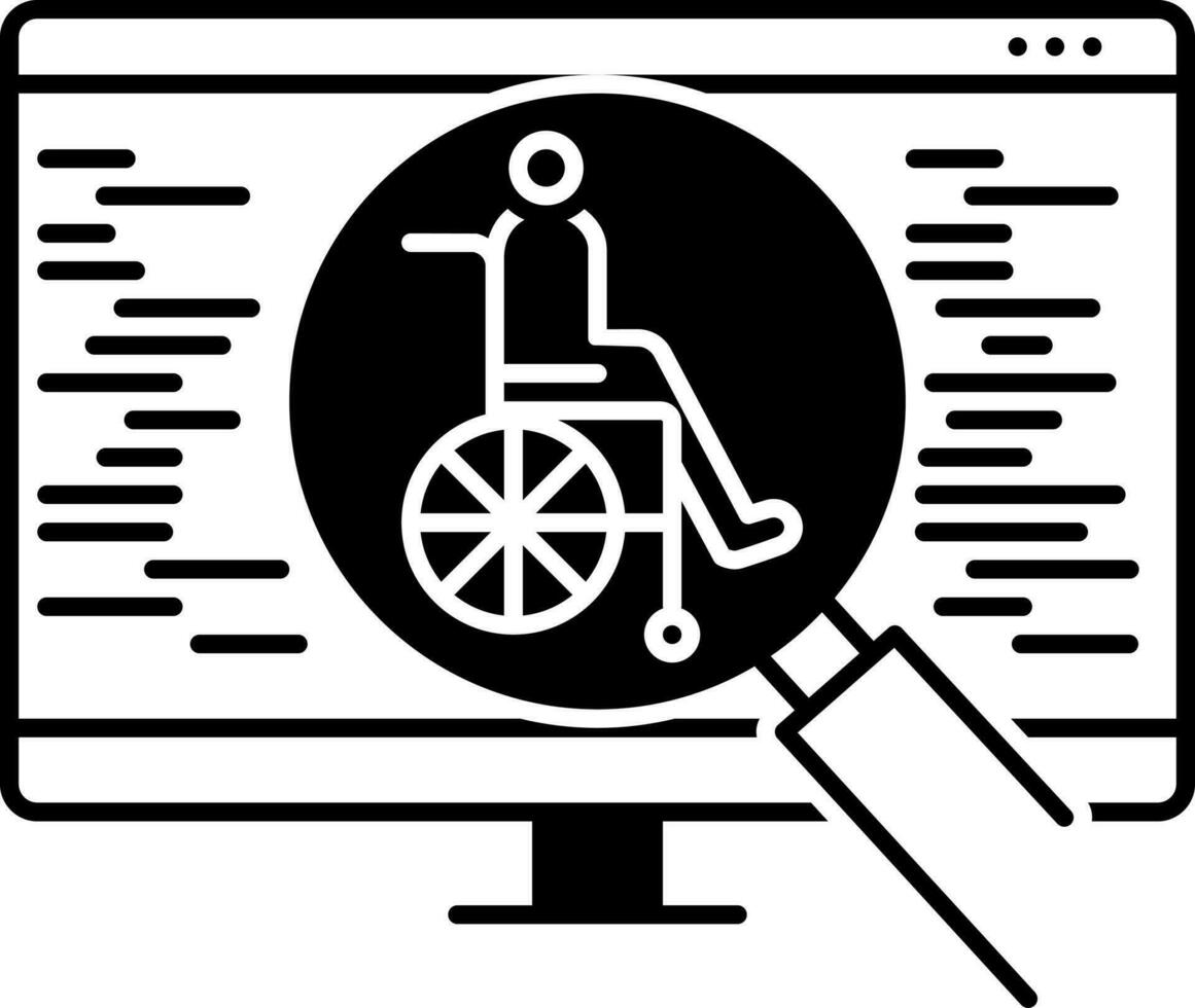 solid icon for accessibility vector