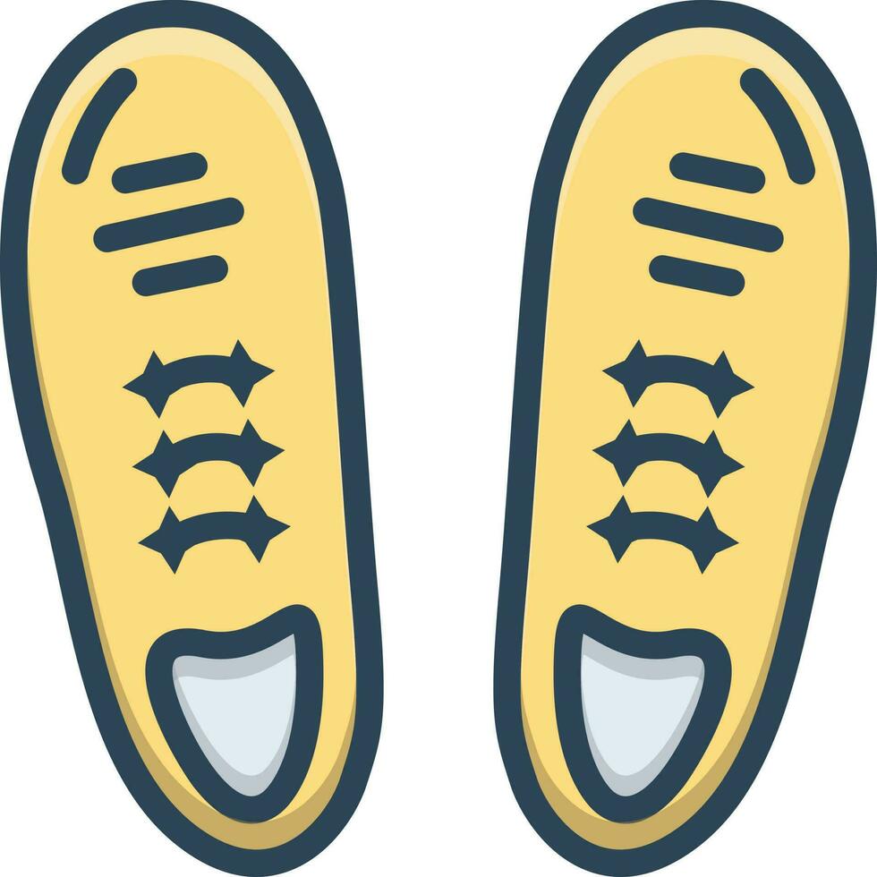 color icon for shoes vector