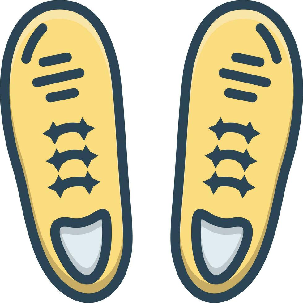 color icon for shoes vector