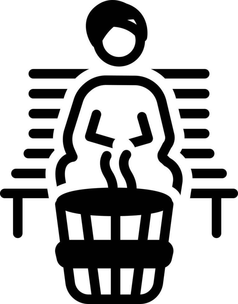 solid icon for sauna vector