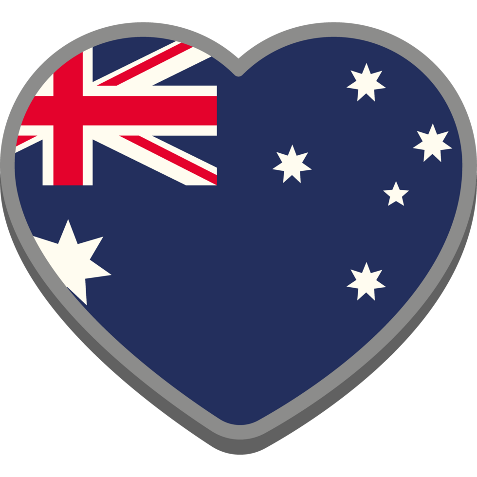 australian flag in heart png