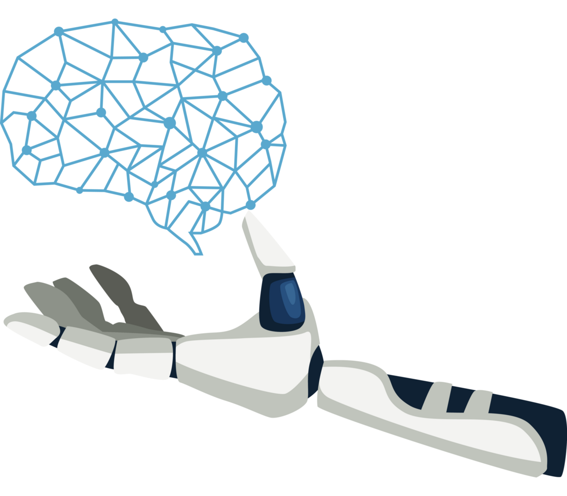 robot hand with circuit png