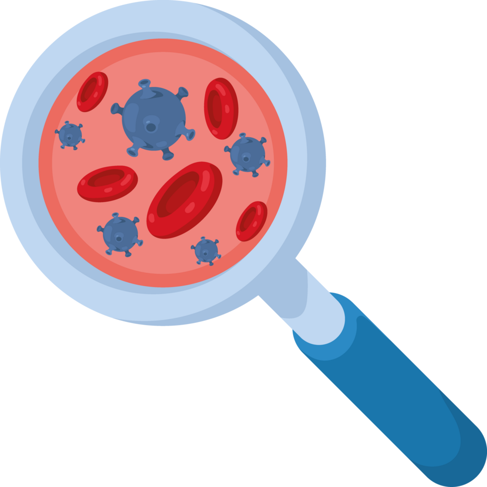 magnifying glass with blood png