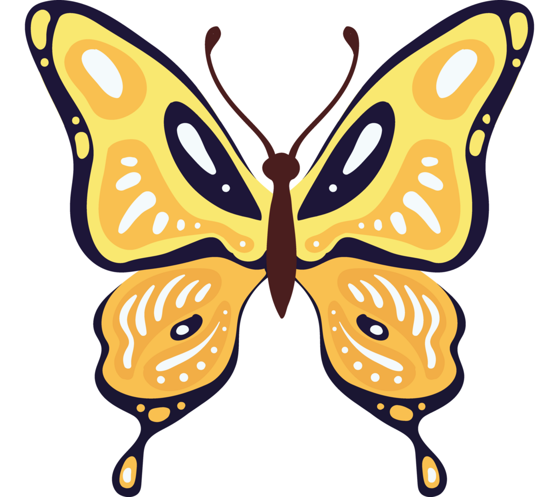 butterfly with yellow wings png