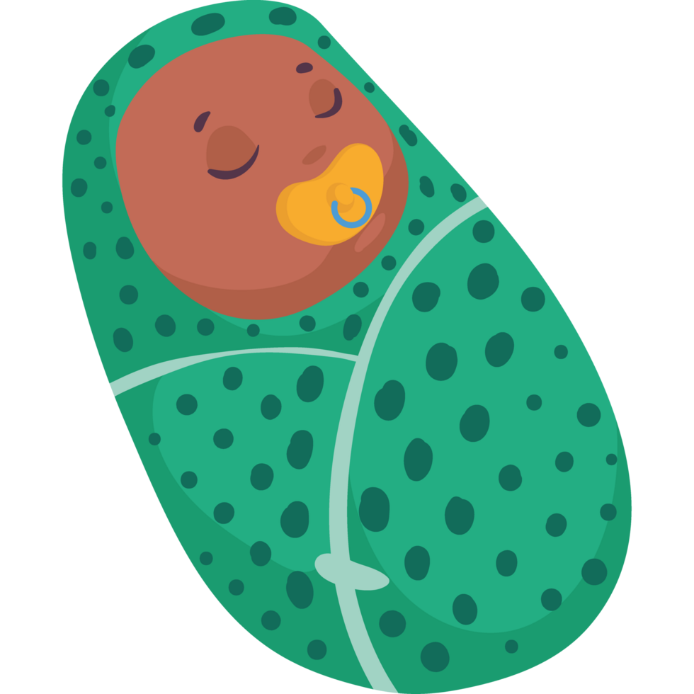 afro little baby sleeping png