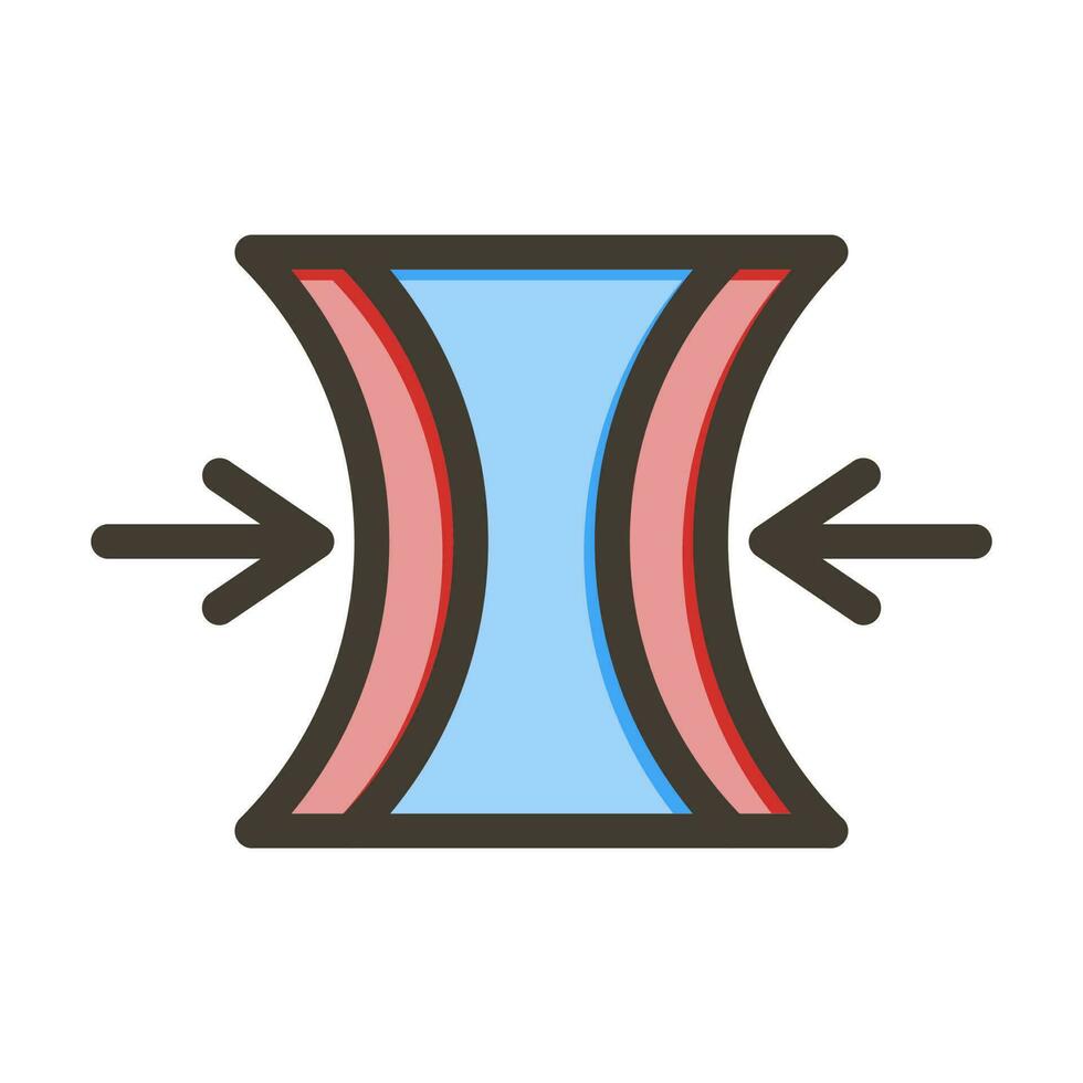 Elasticity Vector Thick Line Filled Colors Icon Design
