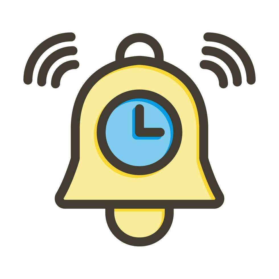Reminder Vector Thick Line Filled Colors Icon Design