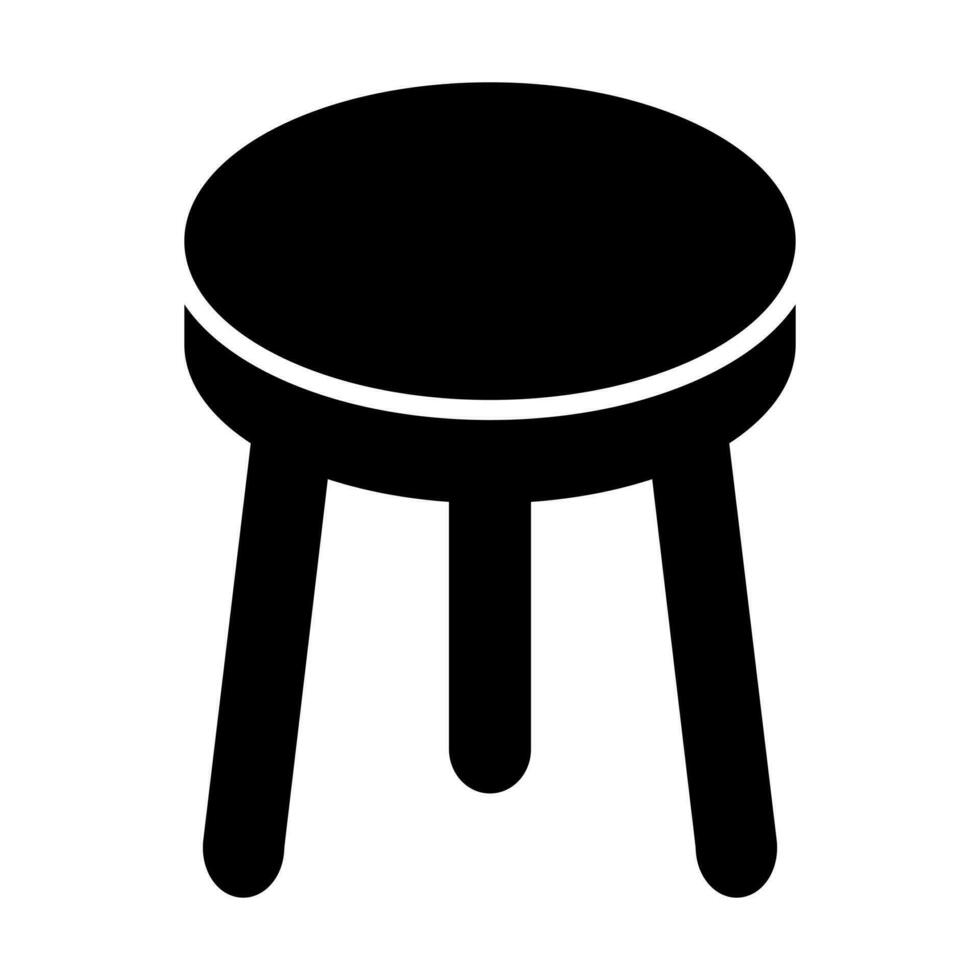 Stool Vector Glyph Icon Design