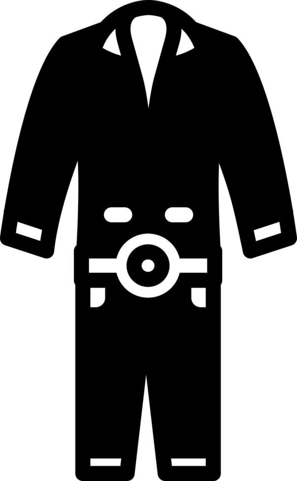 solid icon for overalls vector