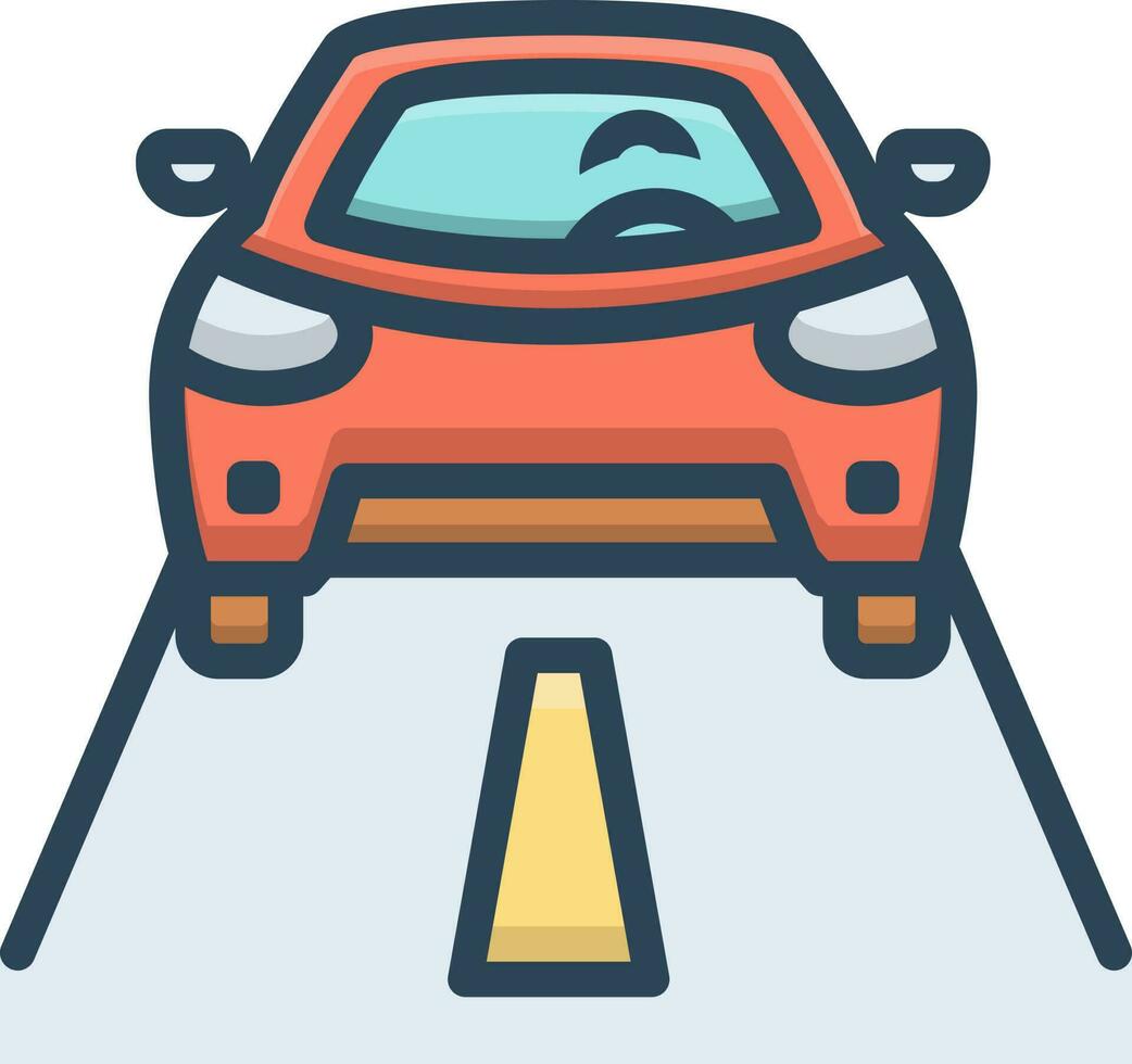 color icon for driving vector