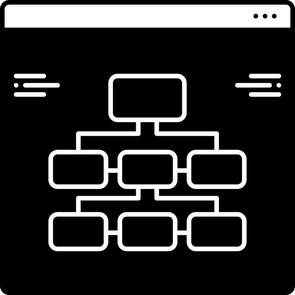 solid icon for information architecture vector