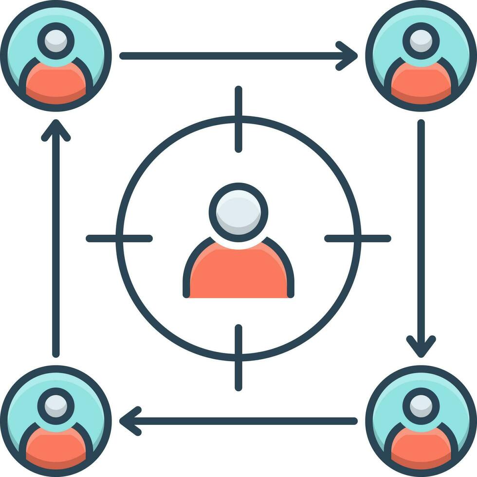 color icon for focus groups vector