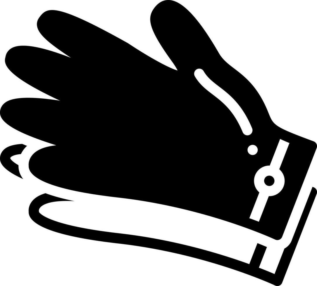 solid icon for gloves vector