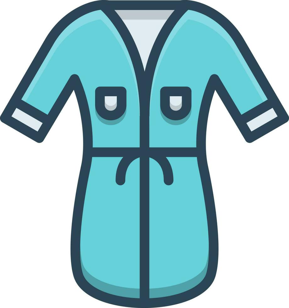 color icon for bathrobe vector