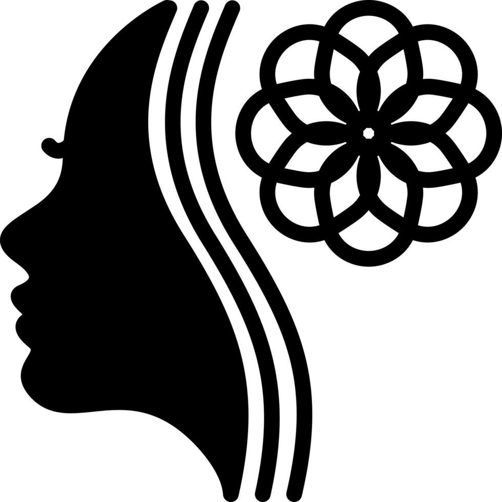 solid icon for beautician vector