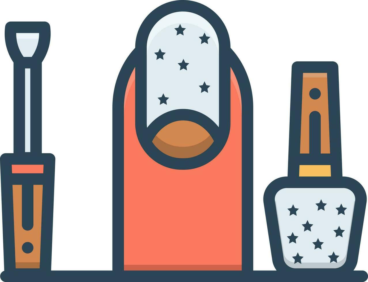 color icon for nail color vector